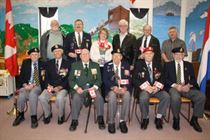David Tilson, MP & Mayor Steve Soloman and Veteran David Barr at the Dutch-Canadian Tulip Blooming Ceremony